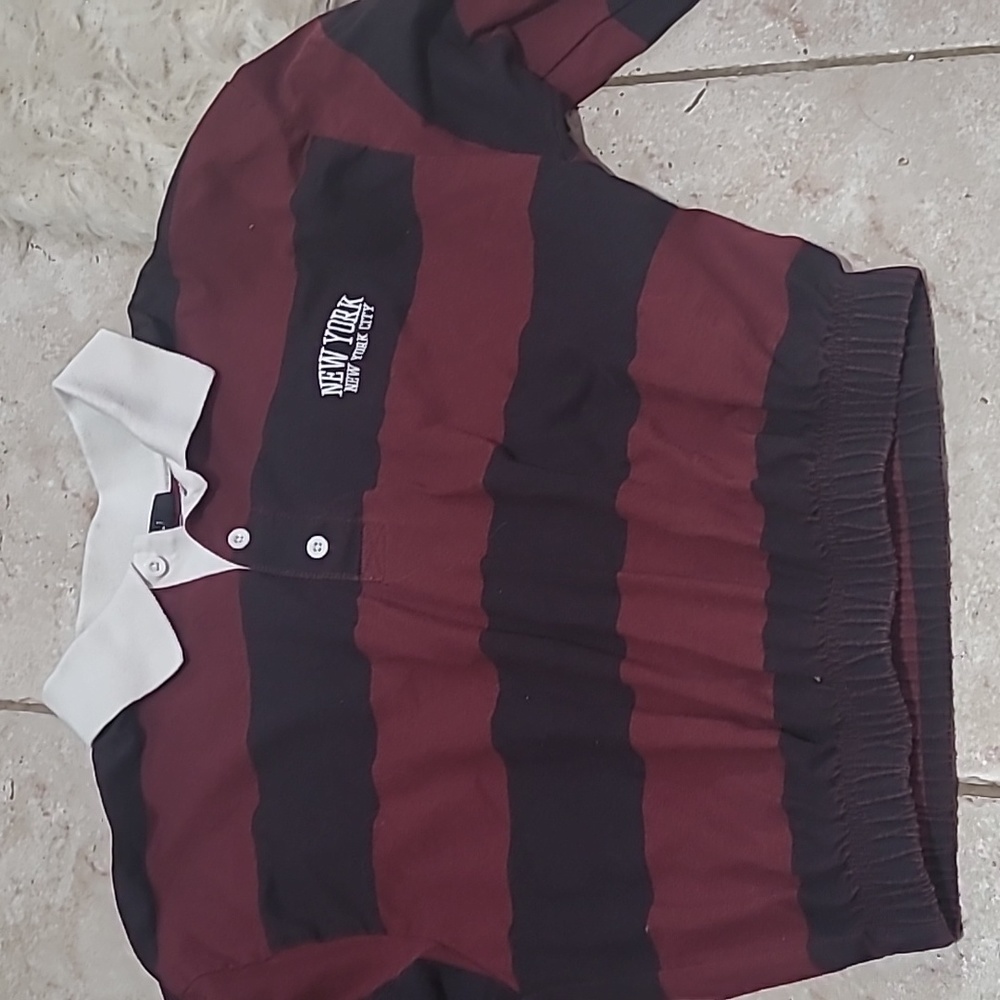 New York City Crop Top with Collar